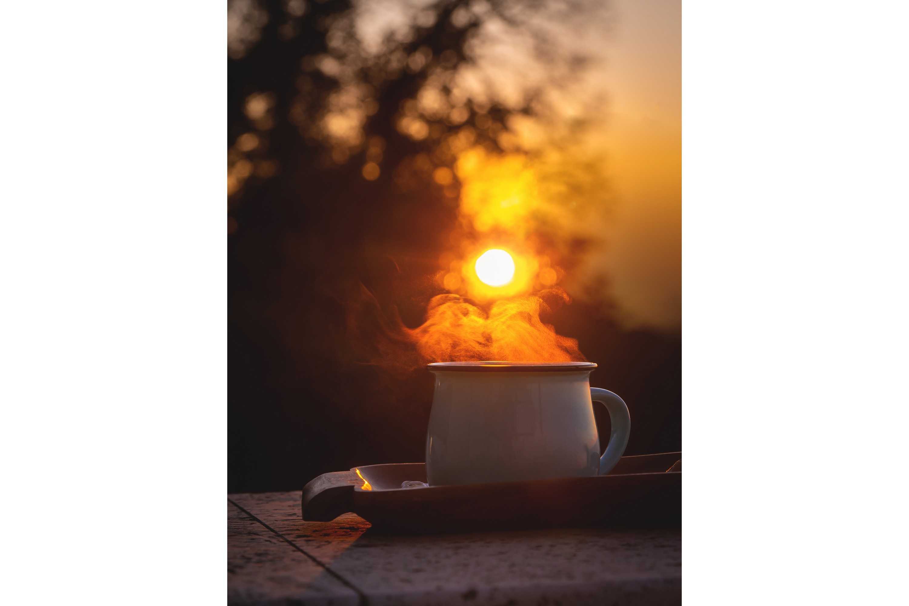Poster Morning coffee 30x40 cm Orange/Svart