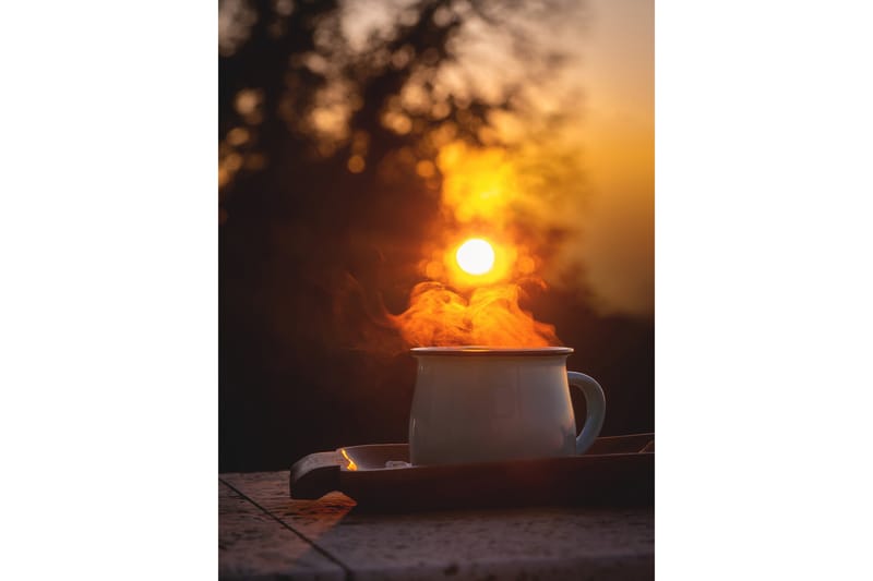 Poster Morning coffee 30x40 cm - Orange/Svart - Inredning - Tavlor & posters - Posters & prints