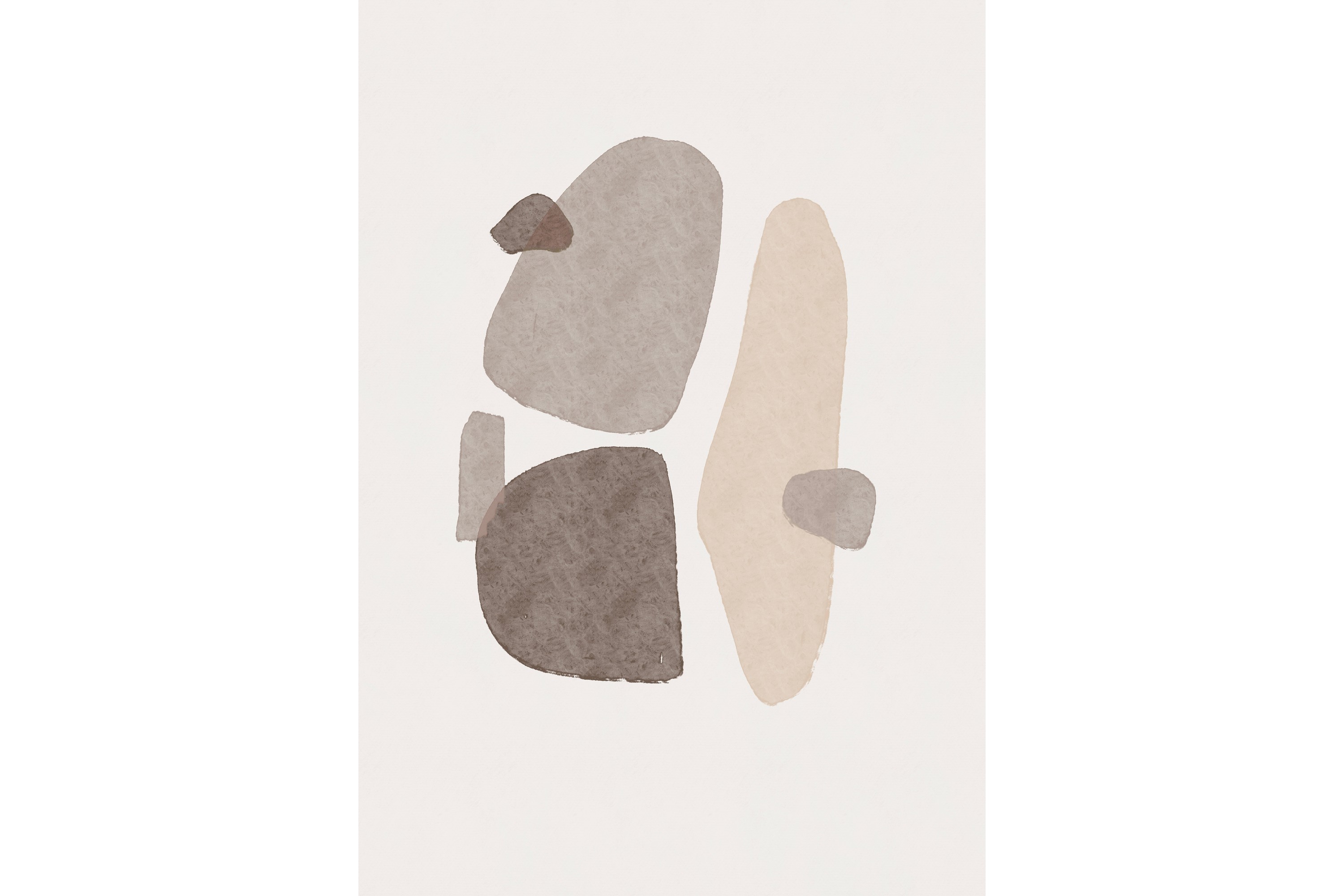 Poster Shapes 21x30 cm Svart/Vit