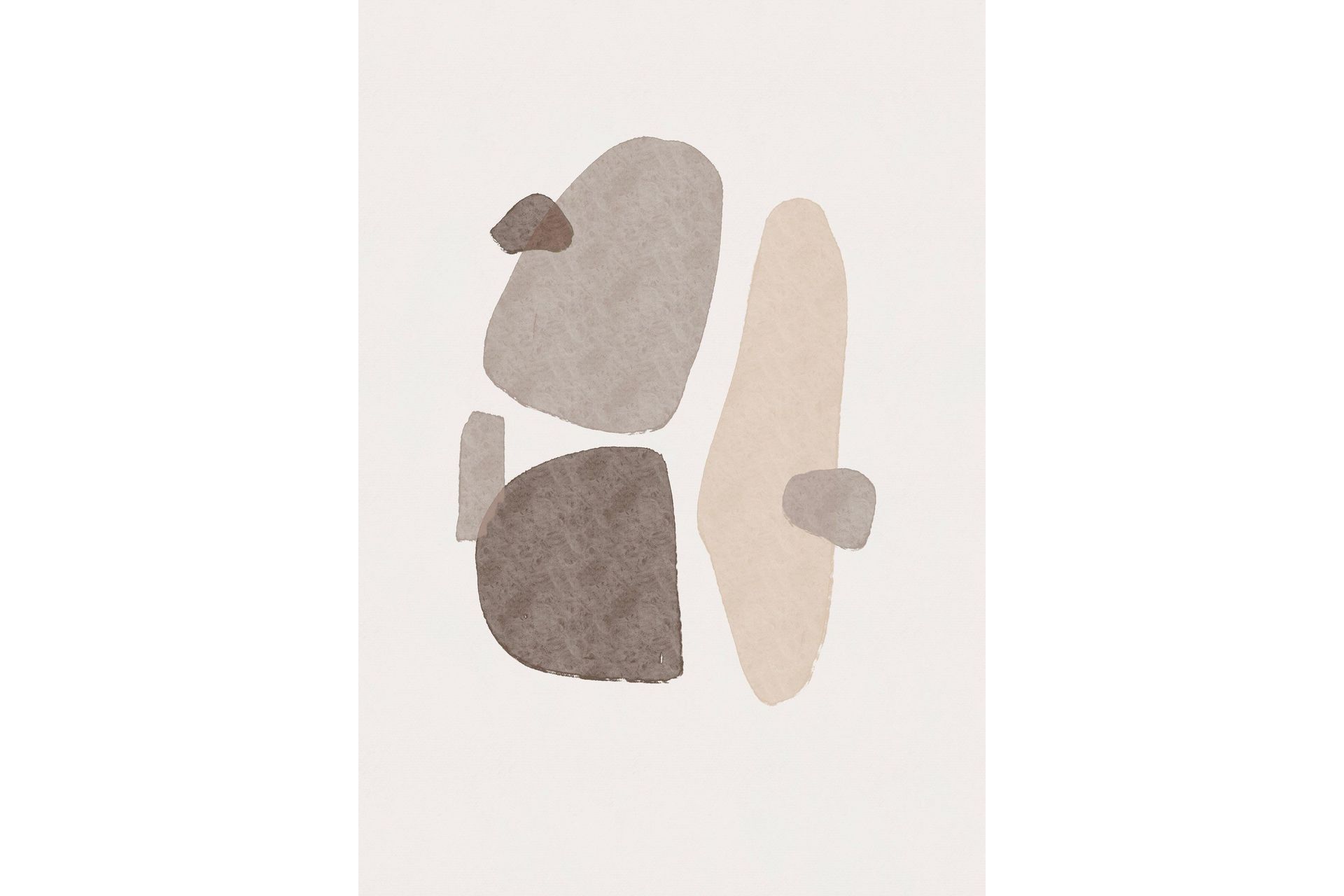 Poster Shapes 21x30 cm - Svart/Vit