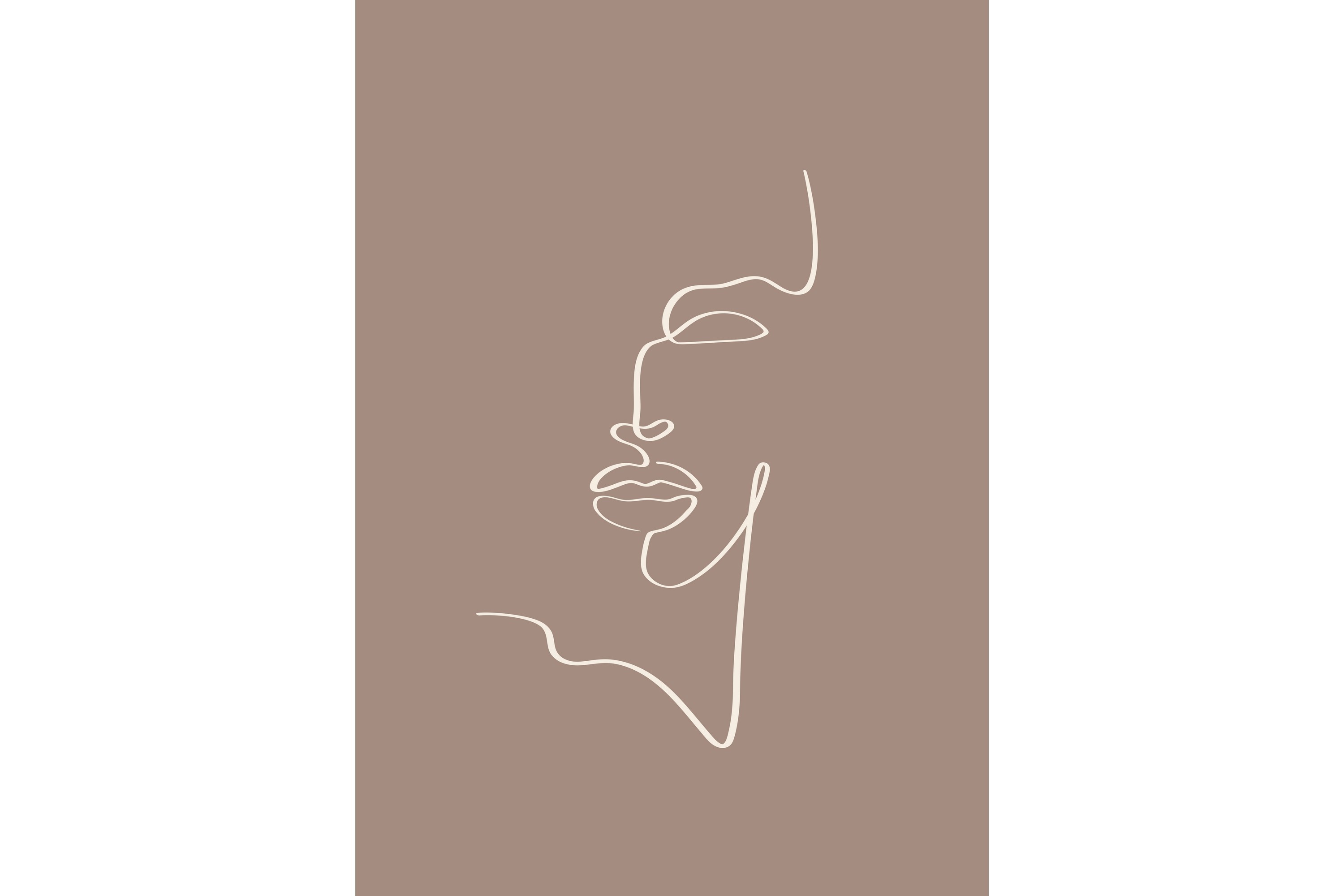 Poster Siluette 21x30 cm Brun