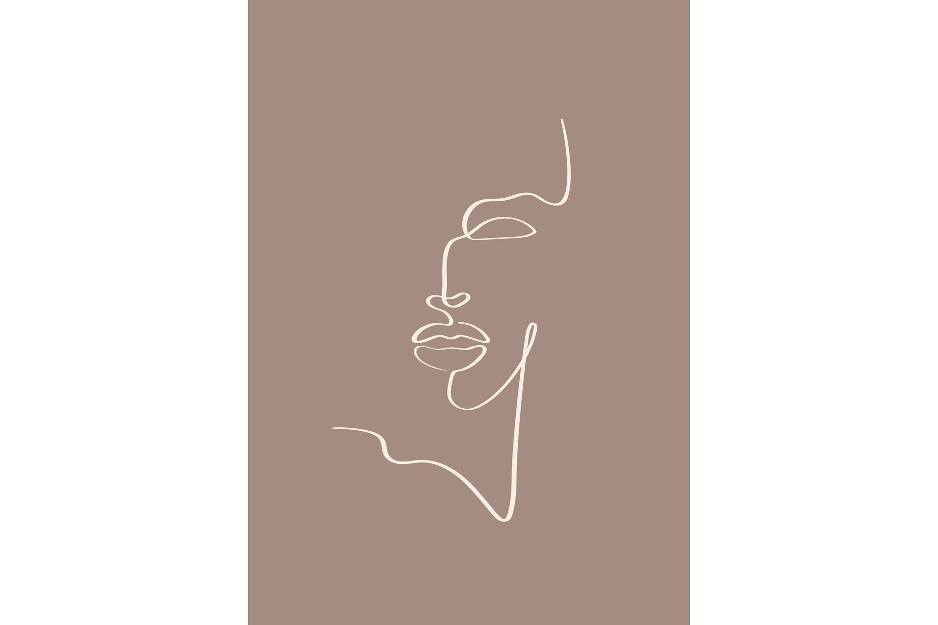 Poster Siluette 50x70 cm - Brun