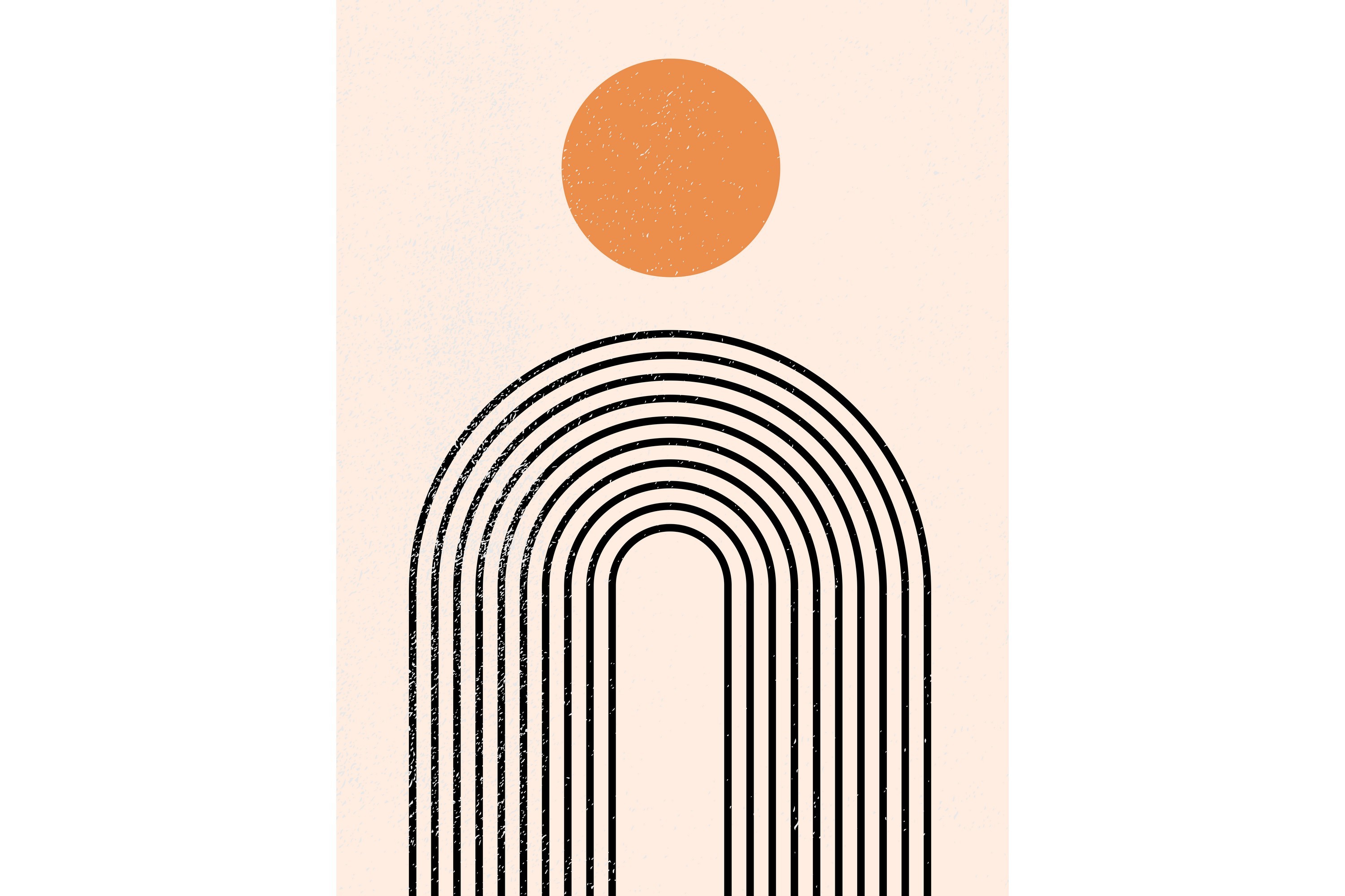 Poster Tempel 21x30 cm Beige