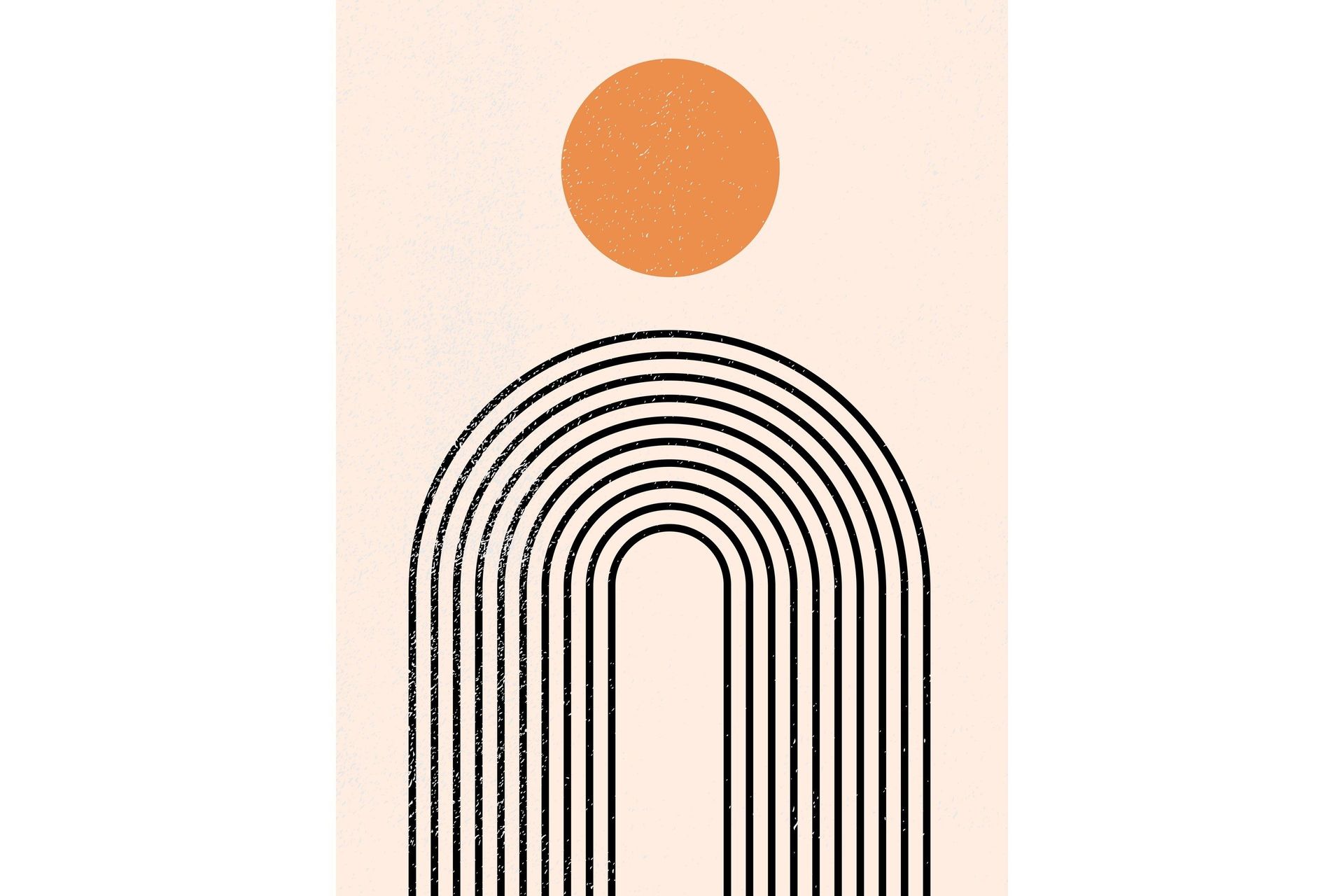 Poster Tempel 21x30 cm - Beige