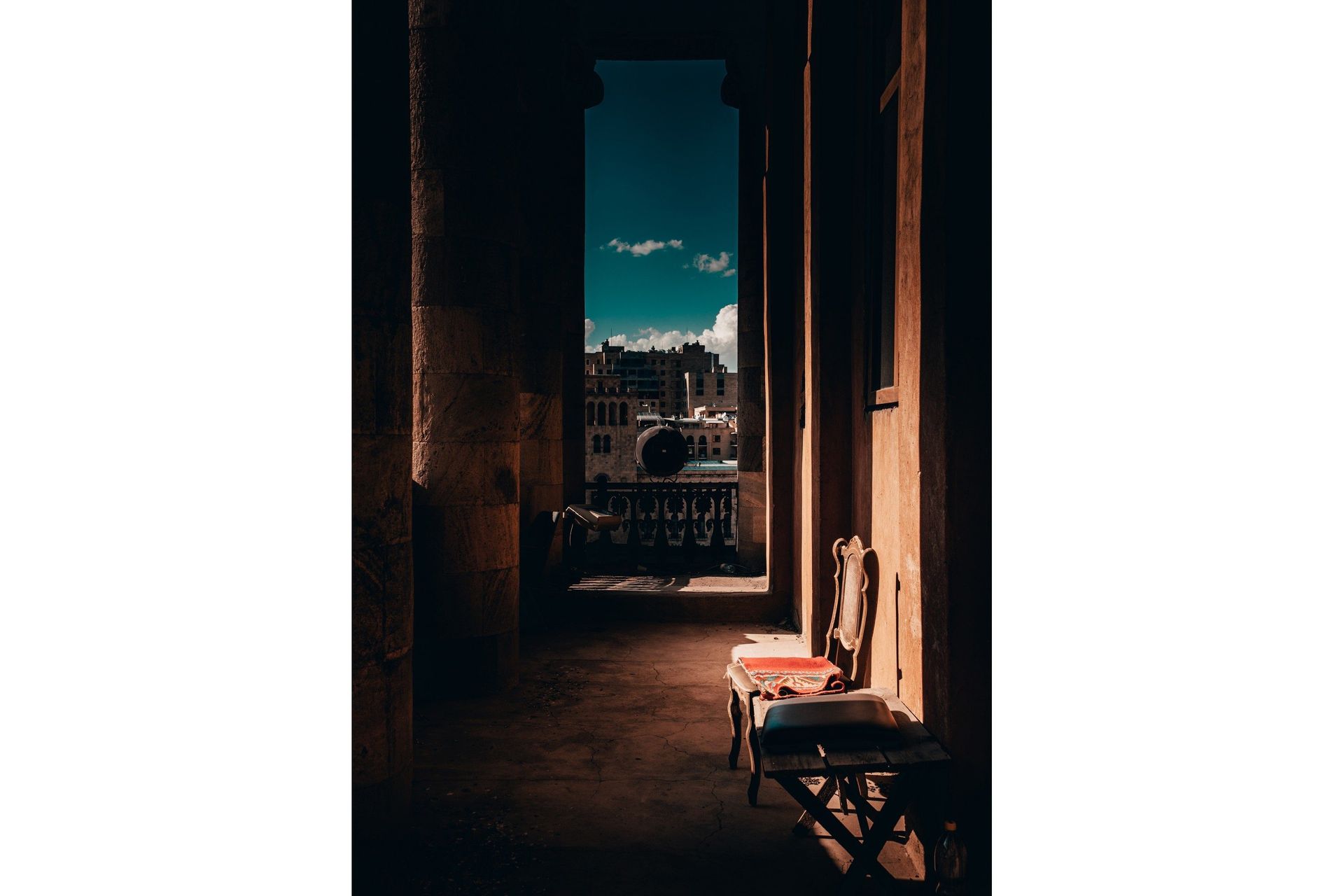 Poster Tunnel vision 50x70 cm - Brun