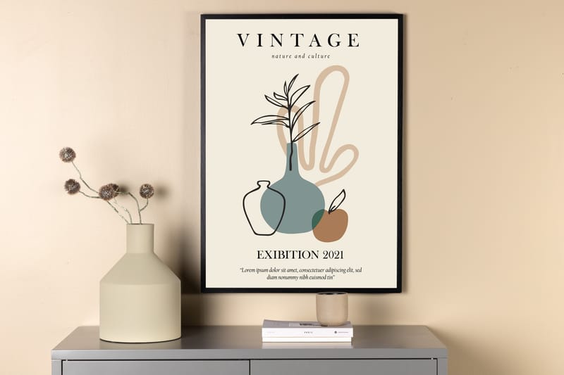 Poster Vintage 21x30 cm - Beige - Posters & prints