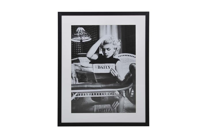 Tavla Belarbo Marilyn Dailey News 70X90 - Svart|Vit|Glas|Trä - Posters & prints - Retro & vintage posters