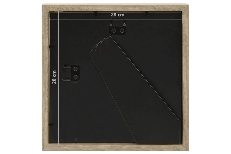 Fotoramar 3D 3 st mörkt trä 28x28 cm för 20x20 cm foto - Mörkt Trä/Brun - Fotoram - Ramar & tavelram