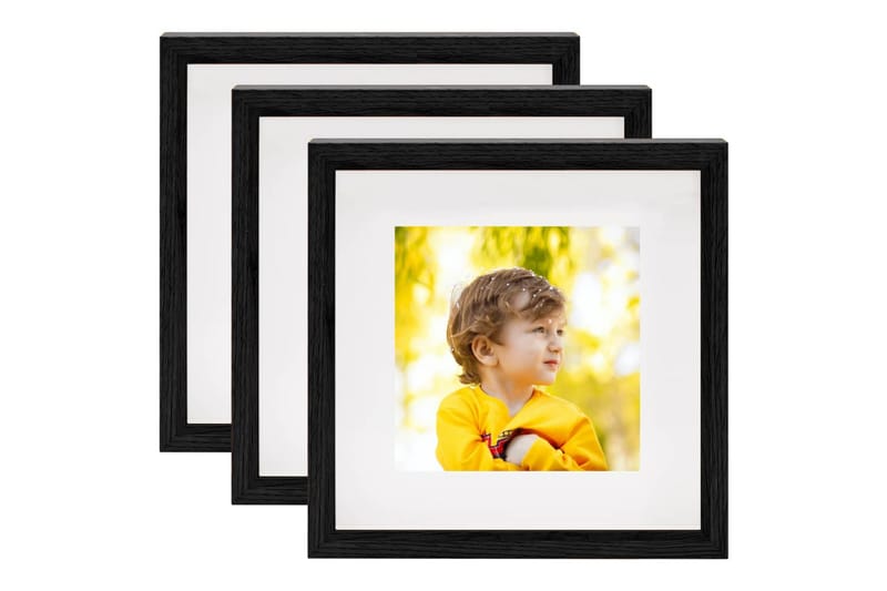 Fotoramar 3D 3 st svart 23x23 cm för 13x13 cm foto - Svart - Fotoram - Ramar & tavelram