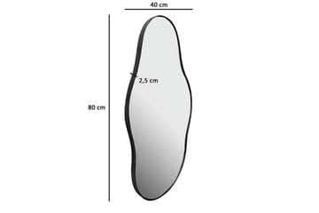 Spegel Wohnling Asymmetrisk metallram oval 80 cm - Inredning - Spegel - Hallspegel
