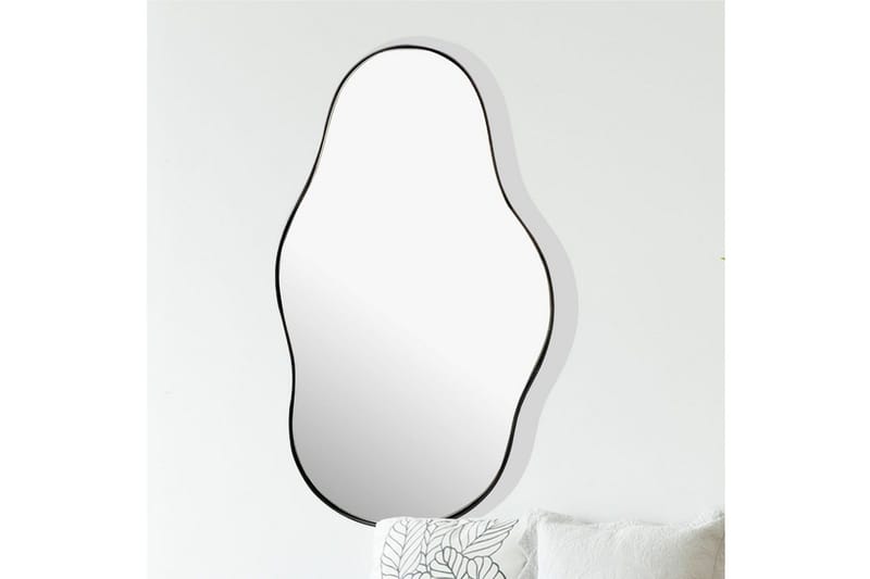 Spegel Wohnling Asymmetrisk metallram oval 80 cm - Inredning - Spegel - Hallspegel