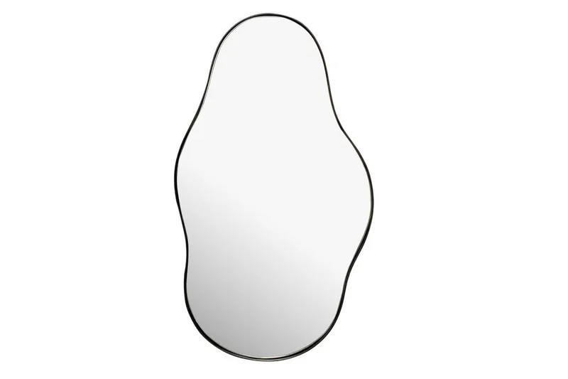 Spegel Wohnling Asymmetrisk metallram oval 80 cm - Inredning - Spegel - Hallspegel