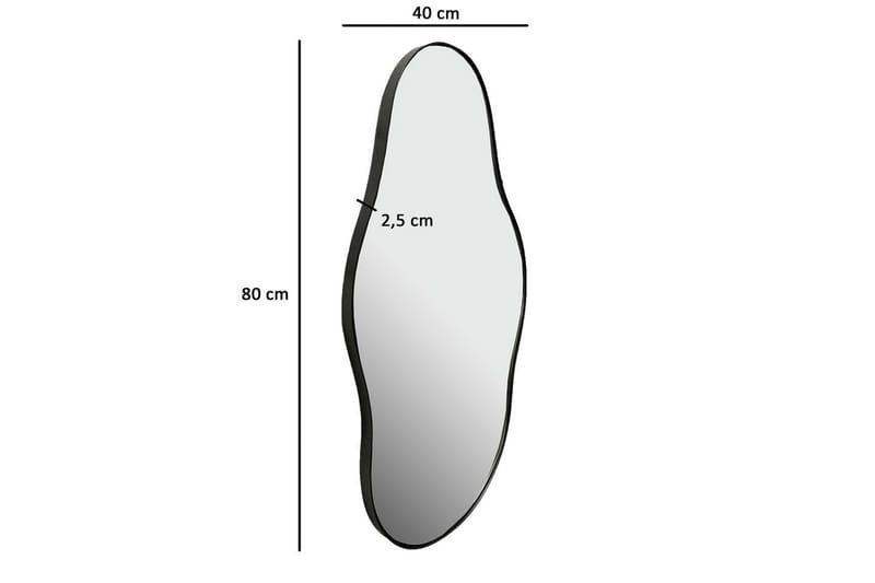 Spegel Wohnling Asymmetrisk metallram oval 80 cm - Inredning - Tavlor & posters - Ramar & tavelram