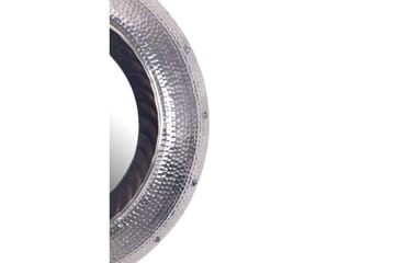 Spegel Wohnling Modern vågig metallram rund 74 cm - Inredning - Spegel - Hallspegel