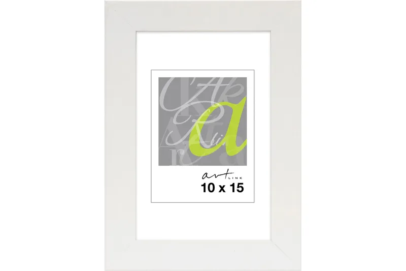 Trendline Tavelram 10x15 cm MDF/Vit, Vit