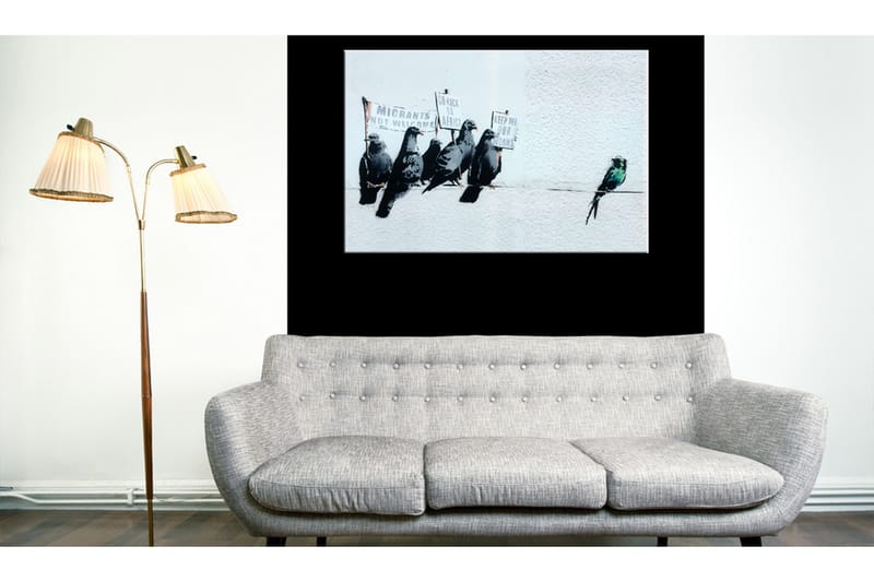 Tavla Protesting Birds by Banksy 60x40
