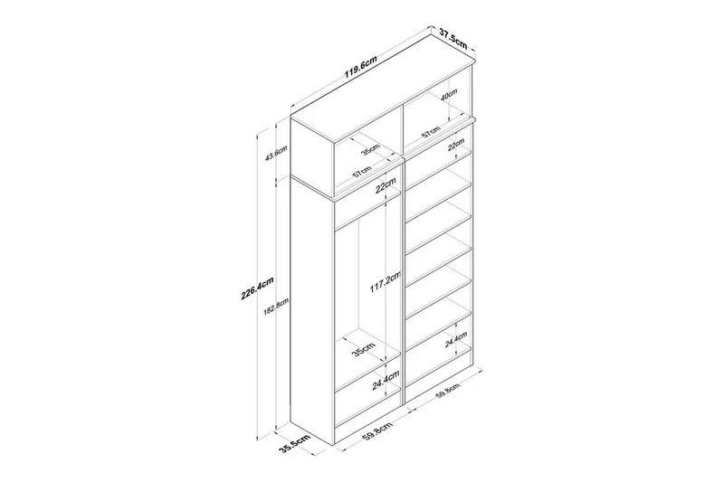 Thaven Smidesdetalj - Valnöt/Vit - Inredning - Dekoration & inredningsdetaljer