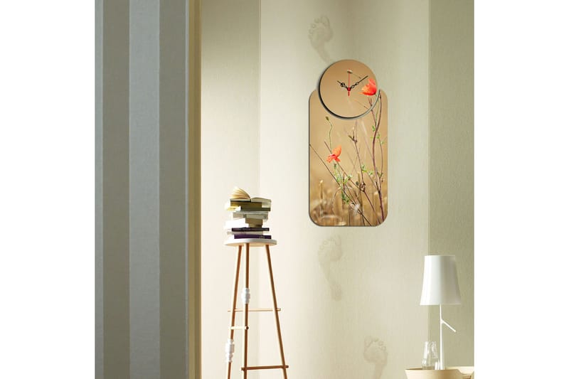 Decorative MDF Clock (2 Pieces) 68x32 - Inredning - Väggdekor - Väggklocka & väggur