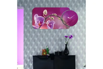 Decorative MDF Clock (2 Pieces) 68x32 - Inredning - Väggdekor - Väggklocka & väggur