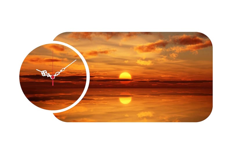 Decorative MDF Clock (2 Pieces) 68x32