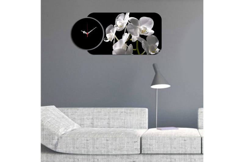 Decorative MDF Clock (2 Pieces) 68x32 - Inredning - Väggdekor - Väggklocka & väggur