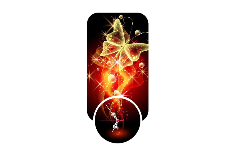 Decorative MDF Clock (2 Pieces) 68x32