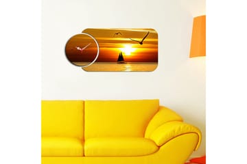 Decorative MDF Clock (2 Pieces) 68x32 - Inredning - Väggdekor - Väggklocka & väggur