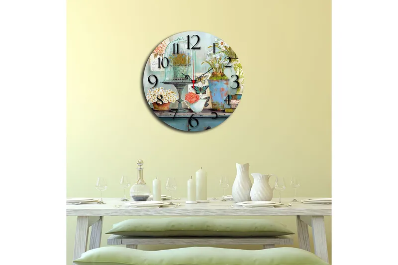 Decorative MDF Clock 40x - Inredning - Väggdekor - Väggklocka & väggur