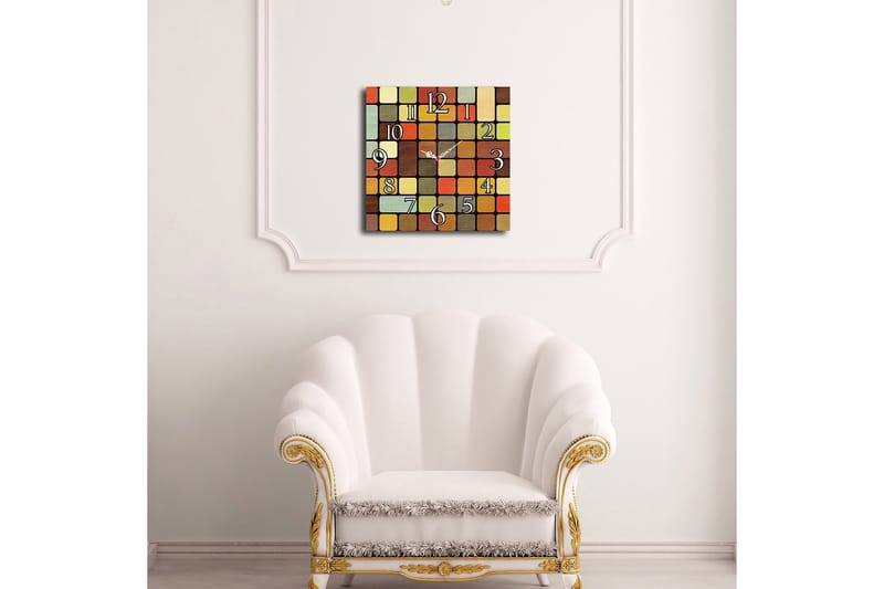 Decorative MDF Clock 40x40 - Inredning - Väggdekor - Väggklocka & väggur