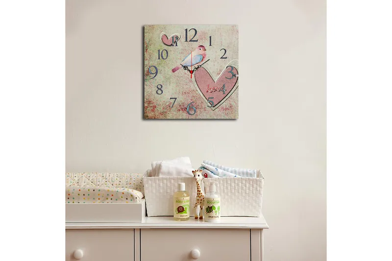 Decorative MDF Clock 40x40 - Inredning - Väggdekor - Väggklocka & väggur