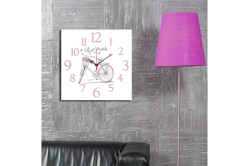 Decorative MDF Clock 40x40 - Inredning - Väggdekor - Väggklocka & väggur