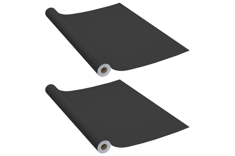 Dekorplast 2 st svart 500x90 cm PVC - Svart - Dekorplast & kakeldekor