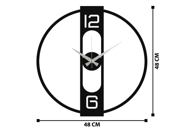 Enzo - Svart - Inredning - Väggdekor - Väggklocka & väggur