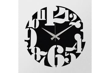 Enzoclock - S001 - Svart - Inredning - Väggdekor - Väggklocka & väggur