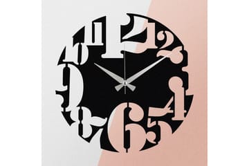 Enzoclock - S001 - Svart - Inredning - Väggdekor - Väggklocka & väggur