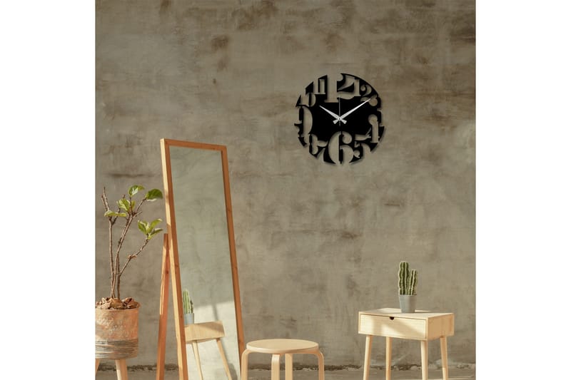 Enzoclock - S001 - Svart - Inredning - Väggdekor - Väggklocka & väggur