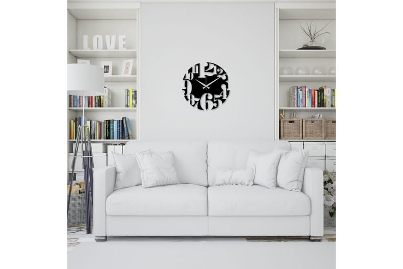 Enzoclock - S001 - Svart - Inredning - Väggdekor - Väggklocka & väggur