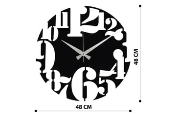 Enzoclock - S001 - Svart - Inredning - Väggdekor - Väggklocka & väggur