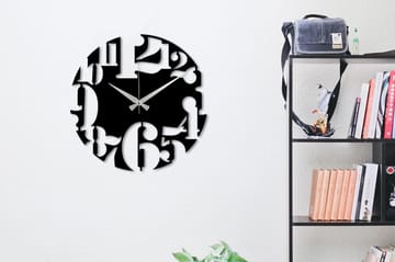 Enzoclock - S001 - Svart - Inredning - Väggdekor - Väggklocka & väggur