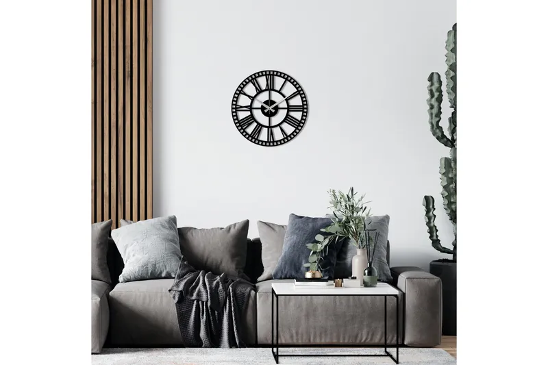 Enzoclock - S004 - Svart - Inredning - Väggdekor - Väggklocka & väggur