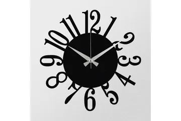 Enzoclock - S005 - Svart - Inredning - Väggdekor - Väggklocka & väggur