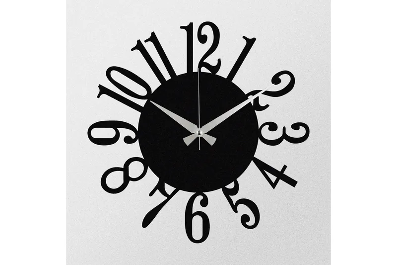 Enzoclock - S005 - Svart - Inredning - Väggdekor - Väggklocka & väggur