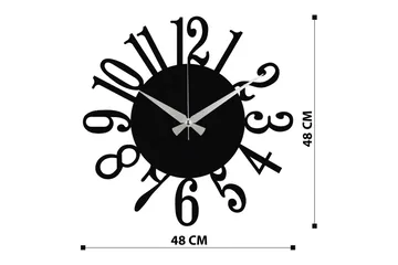 Enzoclock - S005 - Svart - Inredning - Väggdekor - Väggklocka & väggur