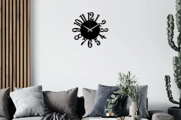 Enzoclock - S005 - Svart - Inredning - Väggdekor - Väggklocka & väggur