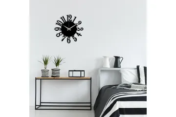 Enzoclock - S005 - Svart - Inredning - Väggdekor - Väggklocka & väggur