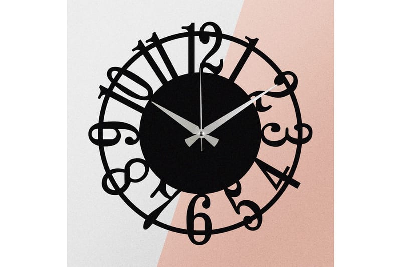 Enzoclock - S006 - Svart - Inredning - Väggdekor - Väggklocka & väggur