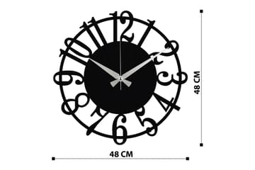 Enzoclock - S006 - Svart - Inredning - Väggdekor - Väggklocka & väggur
