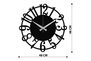 Enzoclock - S006 - Svart - Inredning - Väggdekor - Väggklocka & väggur