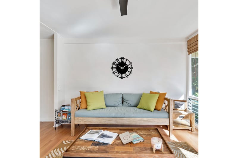 Enzoclock - S006 - Svart - Inredning - Väggdekor - Väggklocka & väggur