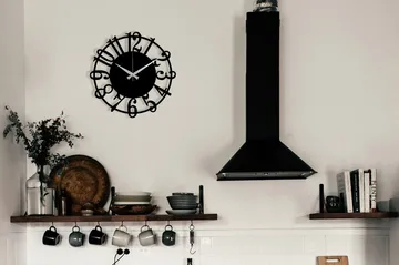 Enzoclock - S006 - Svart - Inredning - Väggdekor - Väggklocka & väggur